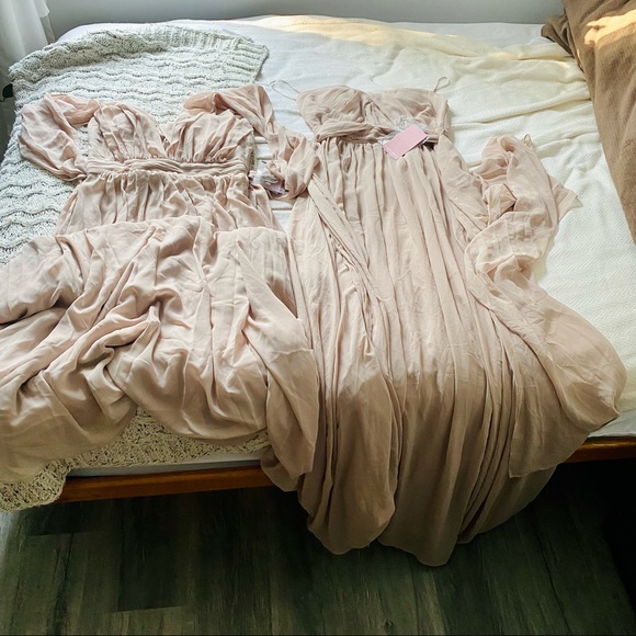 Birdy Grey Grace Convertible Dress, taupe, pockets - Picture 4 of 5